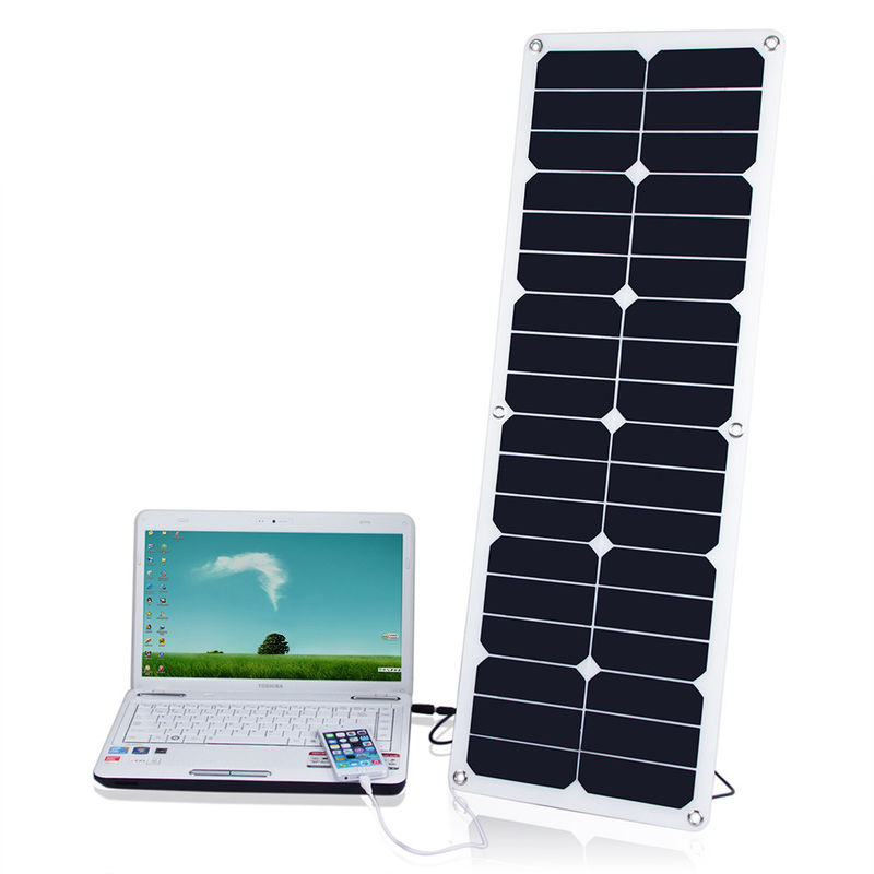 PET Laminated 40W Flexible Solar Panels For Laptop Charging